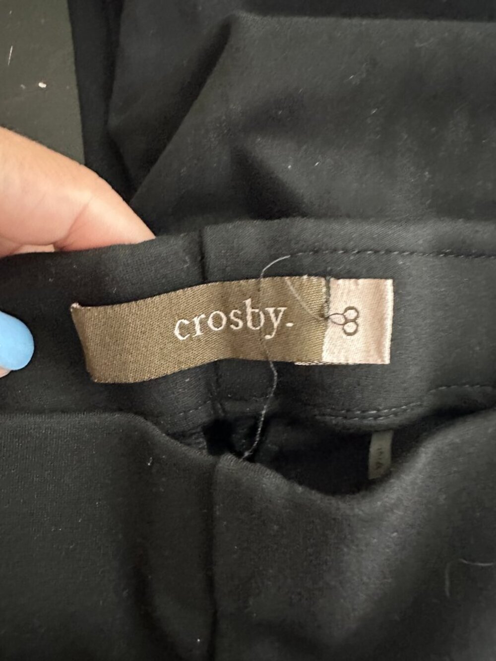 2/$30 Crosby Springfield Classic Pull On Ankle Pant High Rise Black 8 #A1860 - Picture 5 of 8